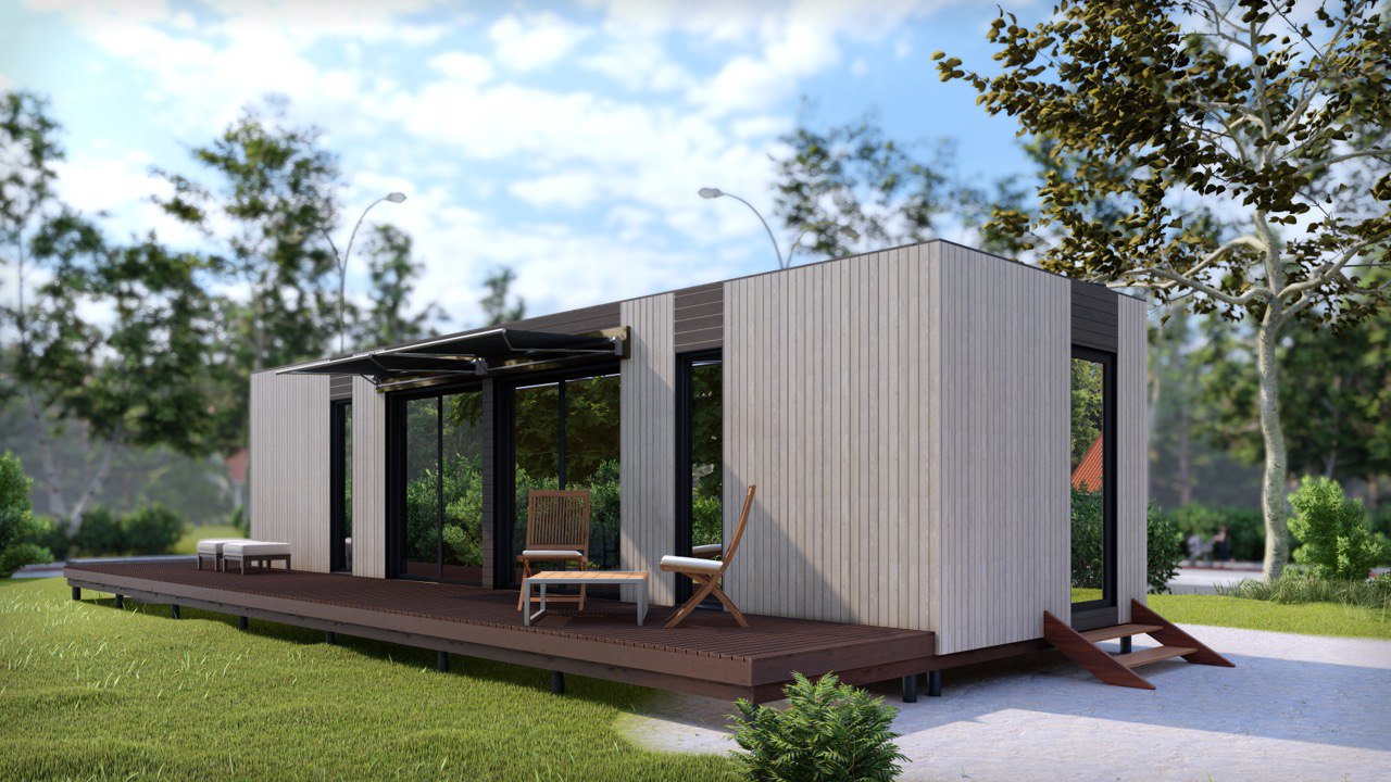 Tiny House - Modulhaus - Minihaus, Fertighaus - 40 m² - Energieeffizient - SIP-Modell Tiny House - Modulhaus - Minihaus, Fertighaus - 40 m² - Energieeffizient - SIP-Modell