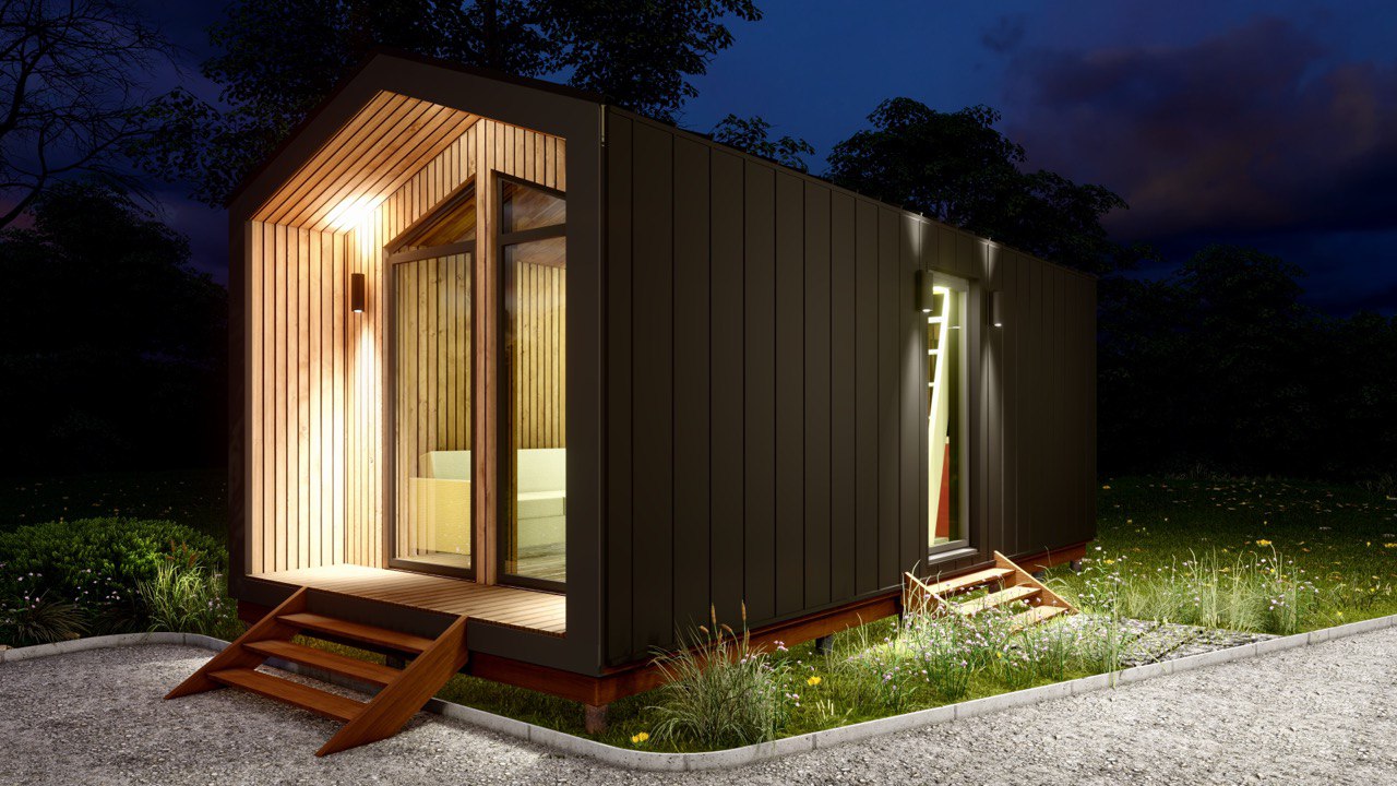 Tiny House - Modulhaus - Minihaus, Fertighaus - 28 m² - Energieeffizient - SIP-Modell Tiny House - Modulhaus - Minihaus, Fertighaus - 28 m² - Energieeffizient - SIP-Modell